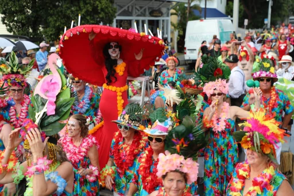 people dressed up for fantasy fest