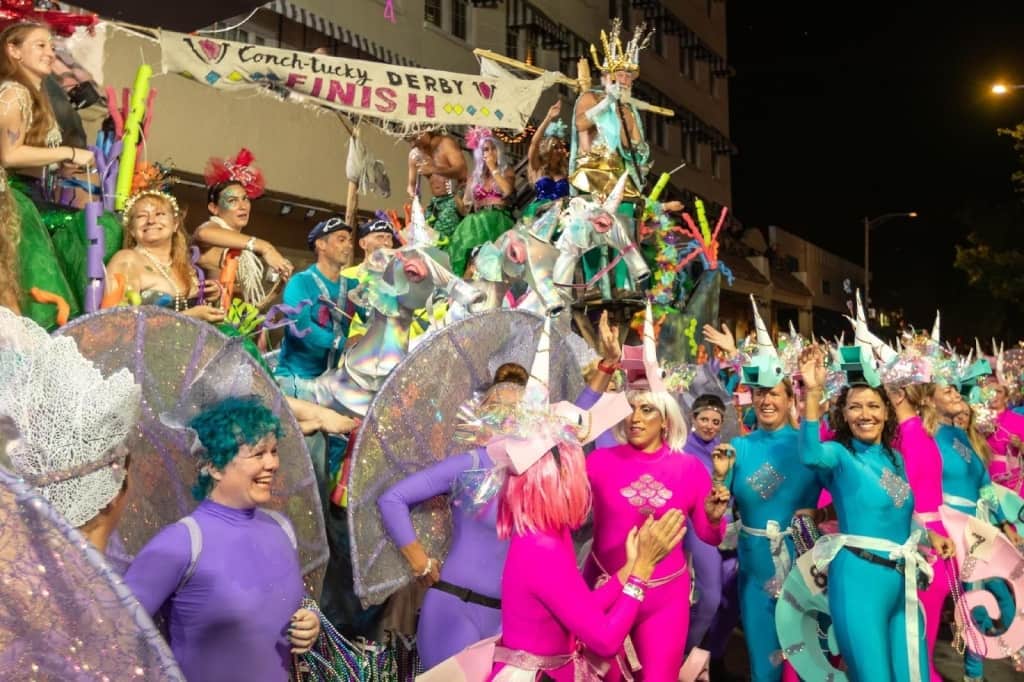large party parade for Fantasy Fest 