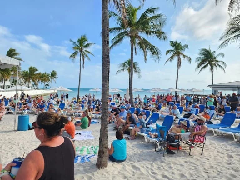 people on the beach for concert