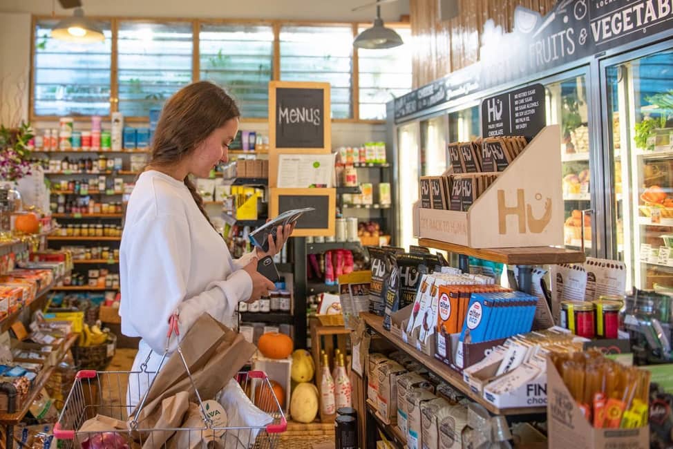 woman shopping at store
