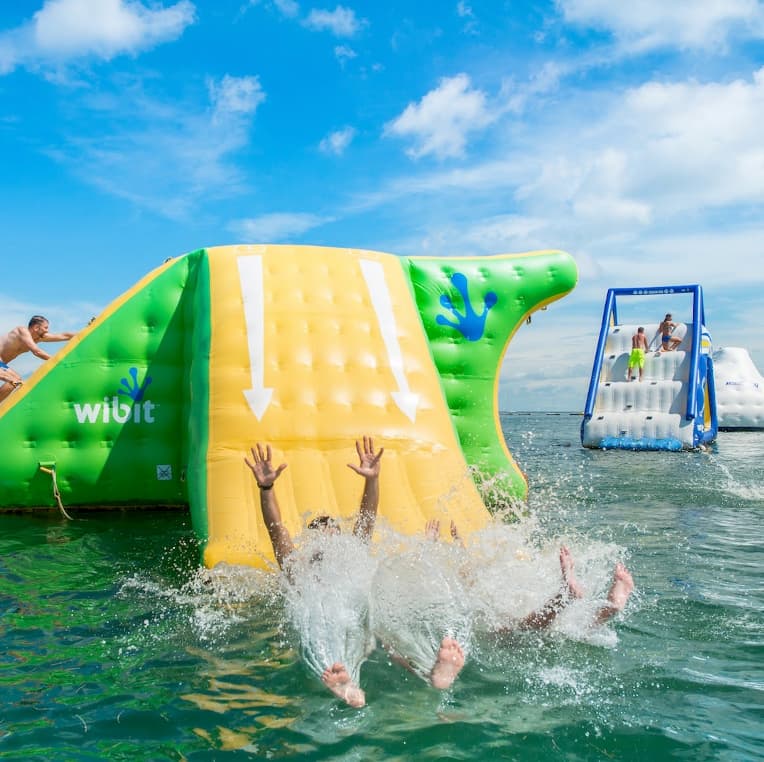 floating playground on the ocean