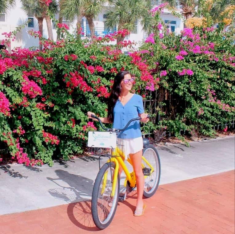 woman on bike