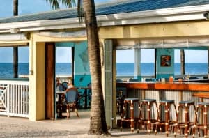 side view of resort bar