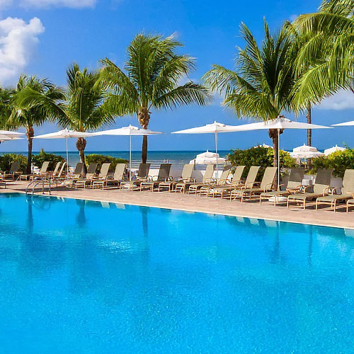 Sunny day at the Shores Pool. 